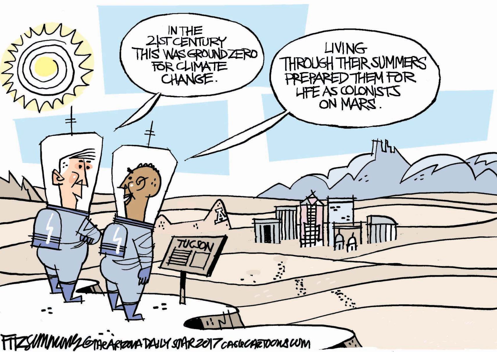Daily Fitz Cartoon: Warm Tucson